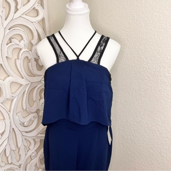NWT Harlyn‎ Anthropologie Lace Strap Popover Bodice Jumpsuit Size M - Picture 5 of 12